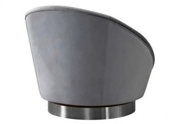 Selina swivel chair grey & silver
