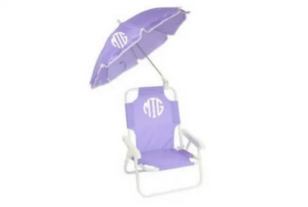 Baby / toddler personalised beach chair and umbrella