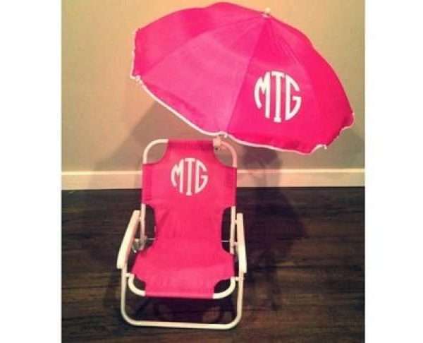 Baby / Toddler Personalised Beach Chair and Umbrella