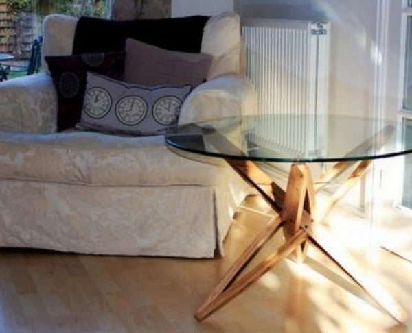 Alternative view of Whisky Barrel Starve Coffee Table & Glass Top