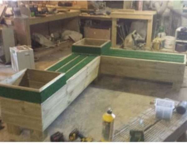 Handmade Modular 1.8m Planter & Bench