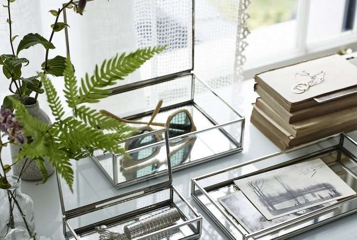 Glass and nickel plated jewellery tray Glass and nickel plated jewellery tray - image 2
