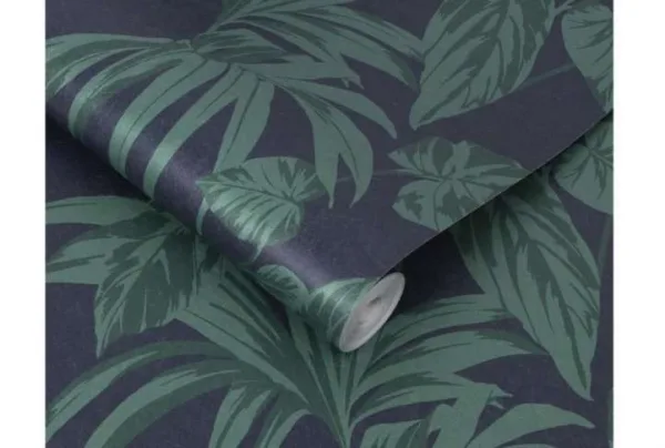 Palma midnight blue easy to apply wallpaper