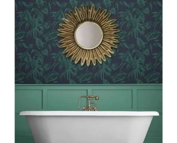 Palma Midnight Blue Easy To Apply Wallpaper