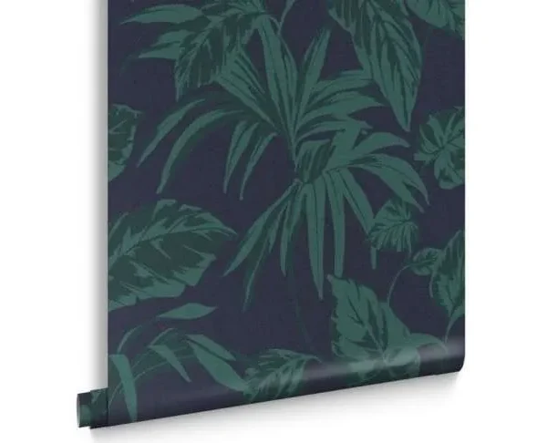 Palma Midnight Blue Easy To Apply Wallpaper