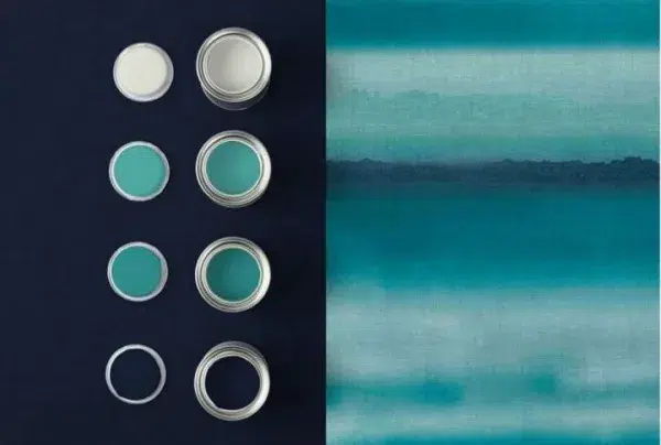 Horizon teal wallpaper, 10 metres long - image 3