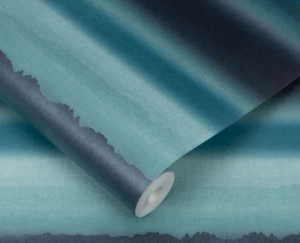 Horizon Teal Wallpaper, 10 metres long