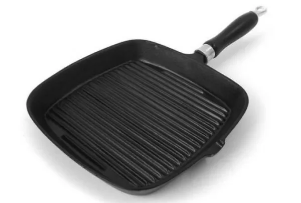 Cast iron square grill pan