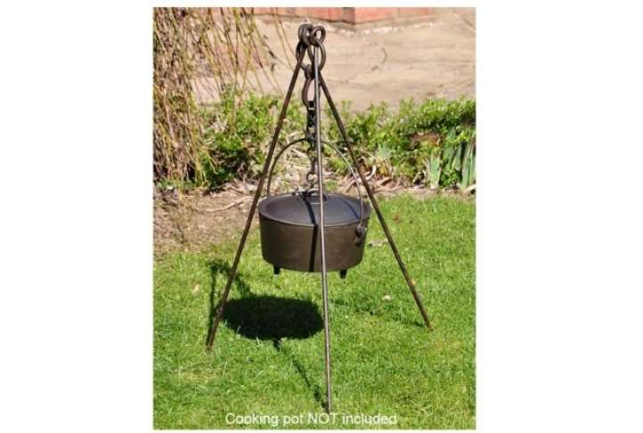 Cooking tripod with chain, kadai Cooking tripod with chain, kadai - image 3