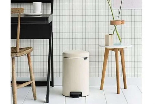 Brabantia newicon 12 litre almond pedal bin