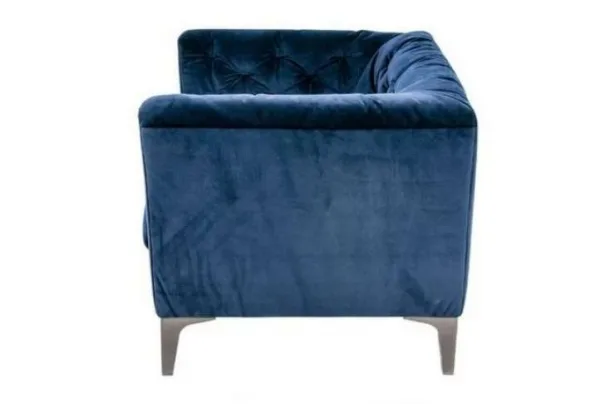 Riviera blue fabric armchair