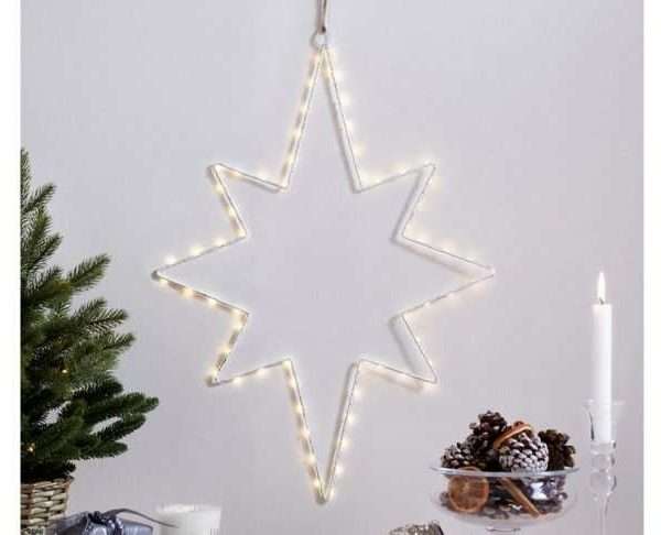 Pre-Lit LED Hanging North Star - 62 Bulbs