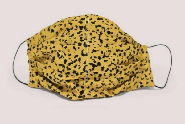 Double layer face mask, mustard