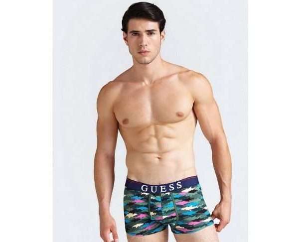 Guess Boxers With Pattern Print, Black Multi