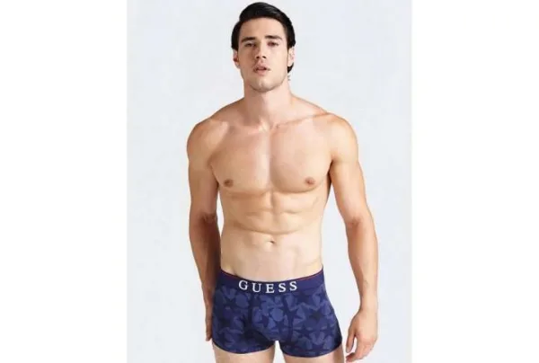 Guess boxers with pattern print, blue