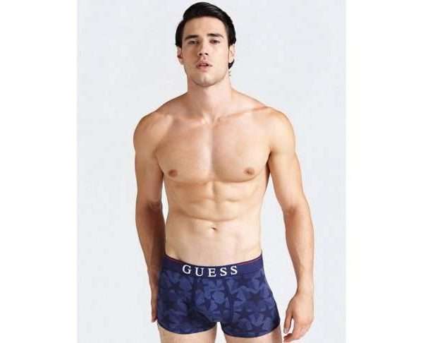 Guess Boxers With Pattern Print, Blue