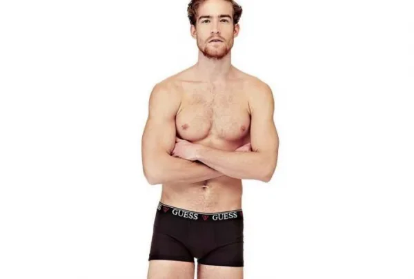 Guess hero stretch cotton logo boxers, black