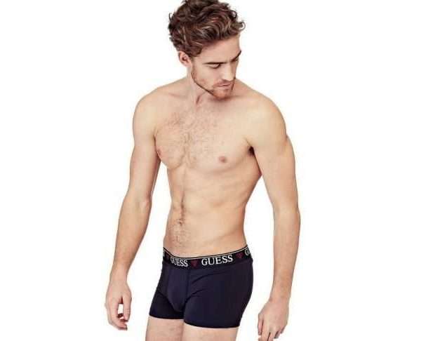 Guess Hero Stretch Cotton Logo Boxers, Blue
