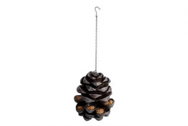 Pinecone bird feeder