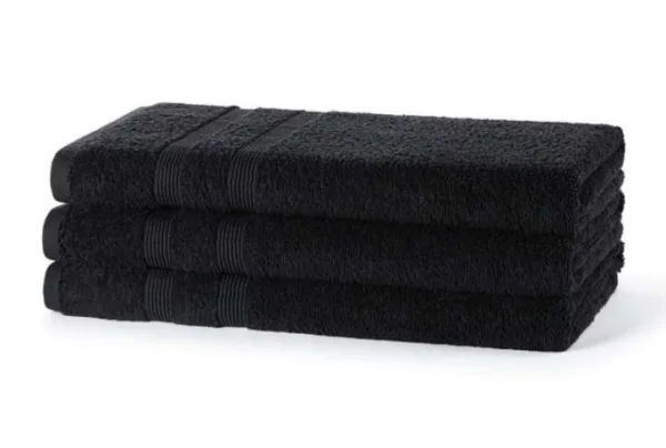 Gsm royal egyptian bath towel, black