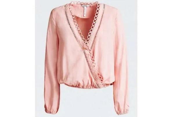 Guess top with embroidery detail in pink
