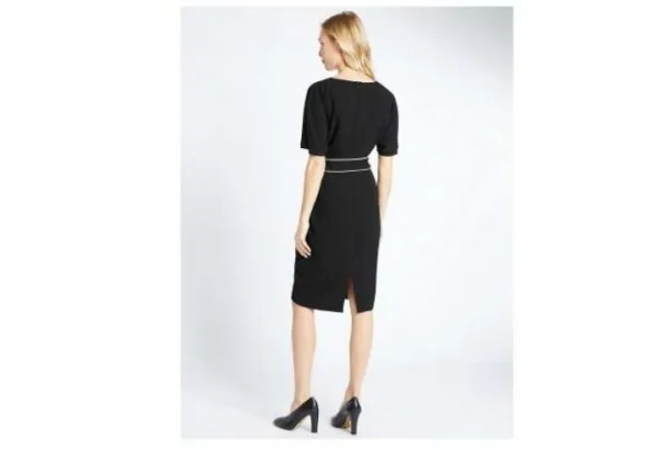 Kimono tie short sleeve shift dress