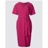 Kimono Tie Short Sleeve Shift Dress, Raspberry