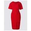 Kimono Tie Short Sleeve Shift Dress, Red