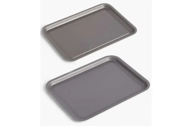 Set of 2 metal non-stick backing trays