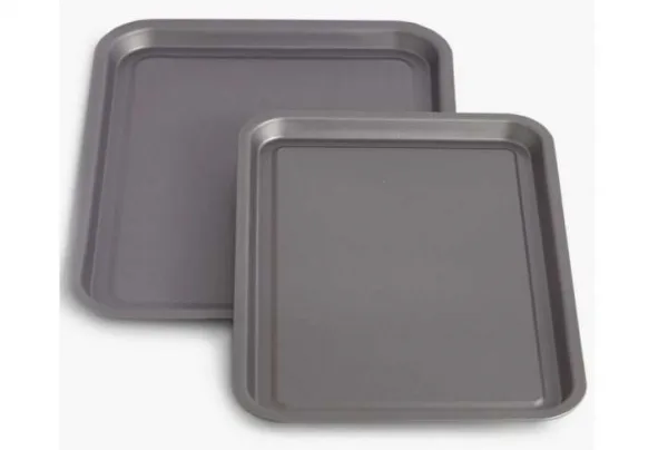 Set of 2 metal non-stick backing trays