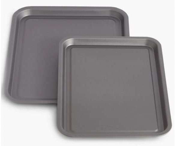 Set of 2 Metal Non-Stick Backing Trays