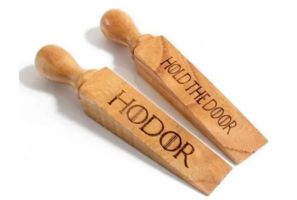 Hodor wooden door stops
