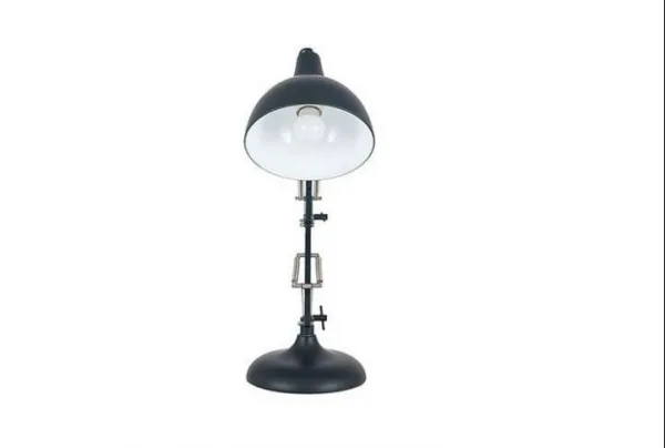 Metal task lamp, matt black