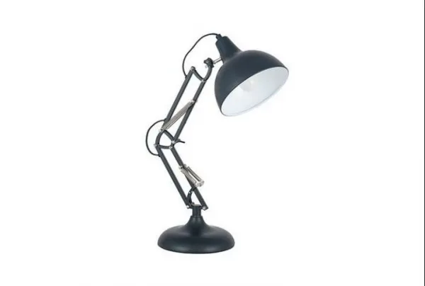 Metal task lamp, matt black