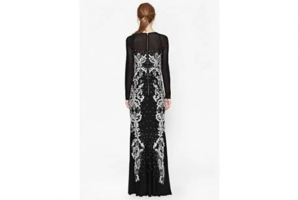 Sequin maxi dress, black