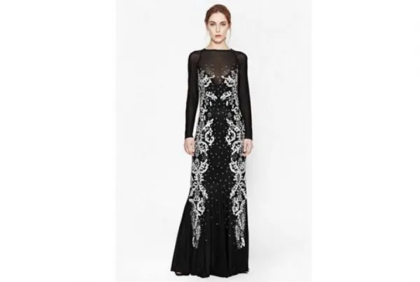 Sequin maxi dress, black