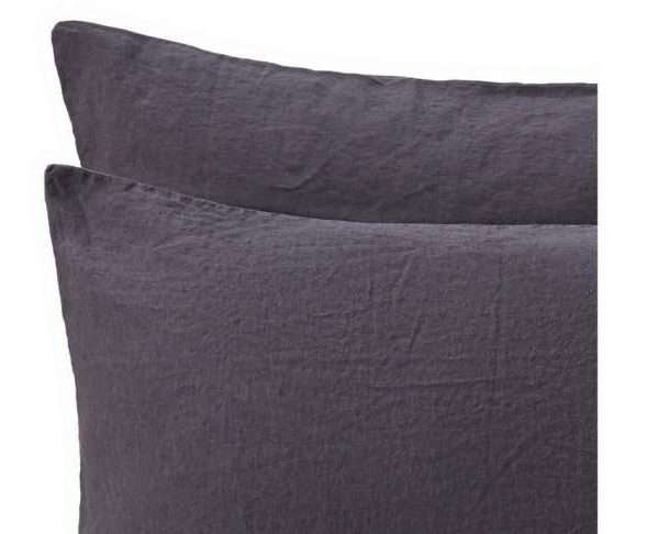 Alternative view of Double Mafalda Bedding 200 x 200cm, Dark Grey