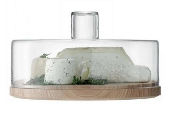 32cm glass and ash cheese, pastries serving dome.