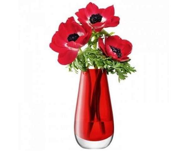 Alternative view of Red 14cm High Bud Vase
