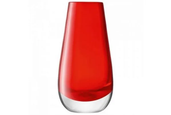 Red 14cm high bud vase