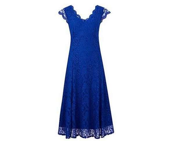 Alternative view of Joanna Hope Lace Midi Dress, Ultraviolet Blue