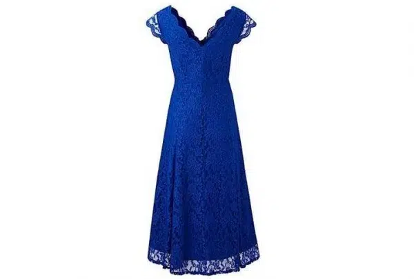 Joanna hope lace midi dress, ultraviolet blue - image 3