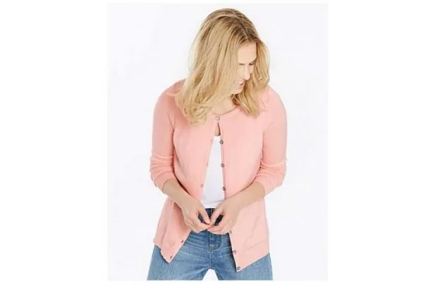 Crew neck cardigan, light grey - image 3