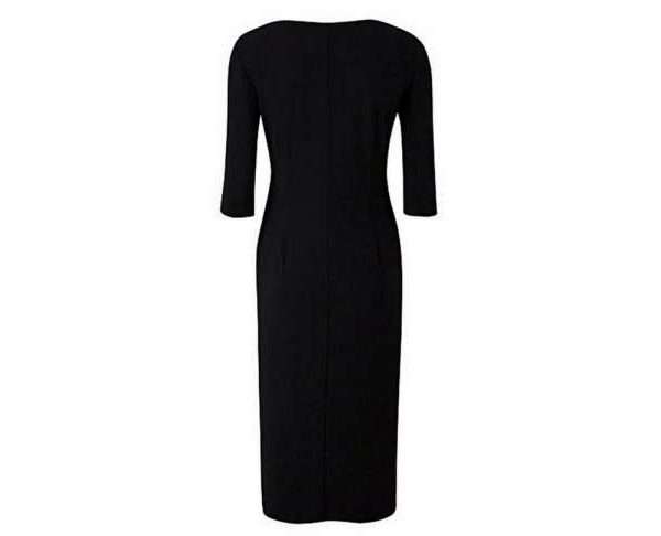 Alternative view of Black Twist Knot Midi Dress