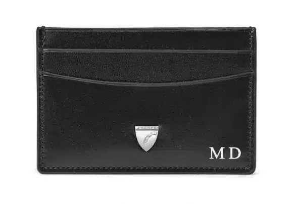 Slimline credit card holder, smooth black