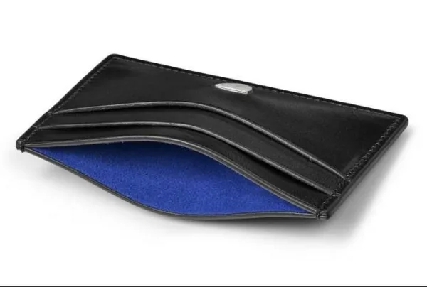 Slimline credit card holder, smooth black