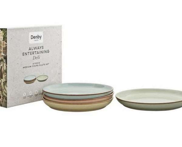 Always Entertaining Deli 4 Piece Medium Coupe Plate Set