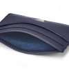 Slimline Credit Card Holder, Navy Saffiano