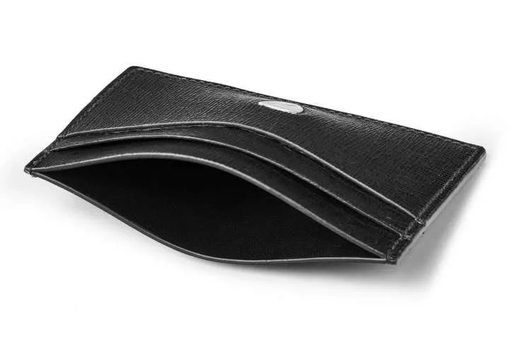 Slimline credit card holder, black saffiano Slimline credit card holder, black saffiano