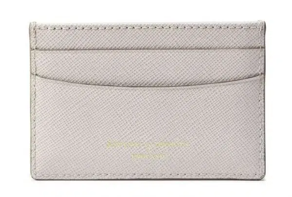 Slimline credit card holder, grey saffiano - image 3